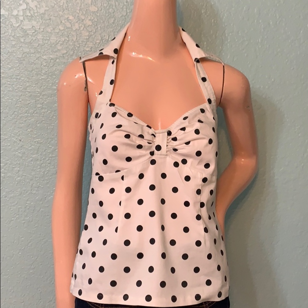 Polka dot halter top